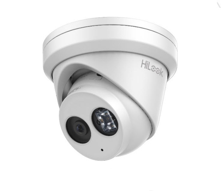 HiLook white turret CCTV camera, supplied and installed in Adelaide by GESA Electrical & CCTV Solutions.